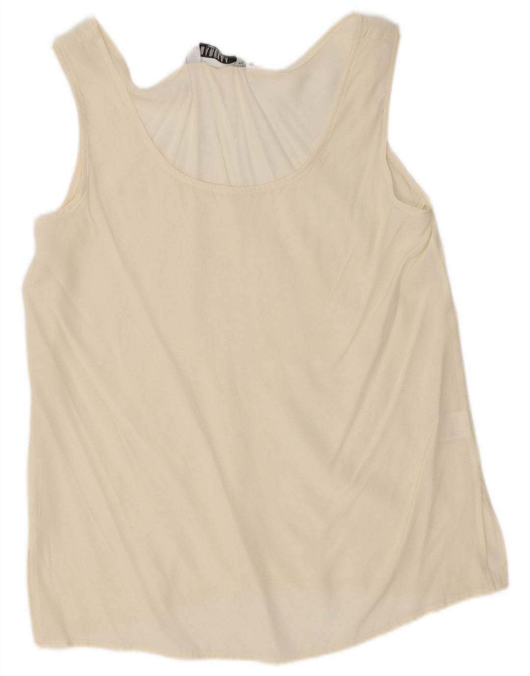 Marella Mujer Chaleco Top IT 46 Grande Seda Blanco Roto