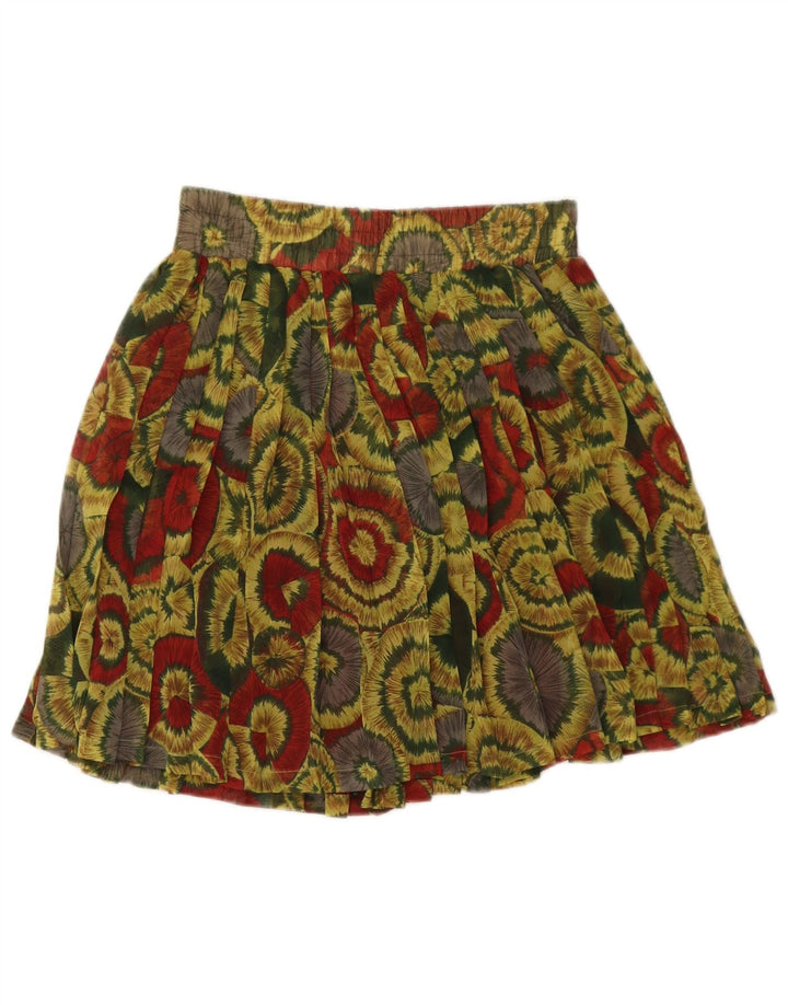 Falda plisada vintage para mujer EU 38 Mediana W30 Multicolor