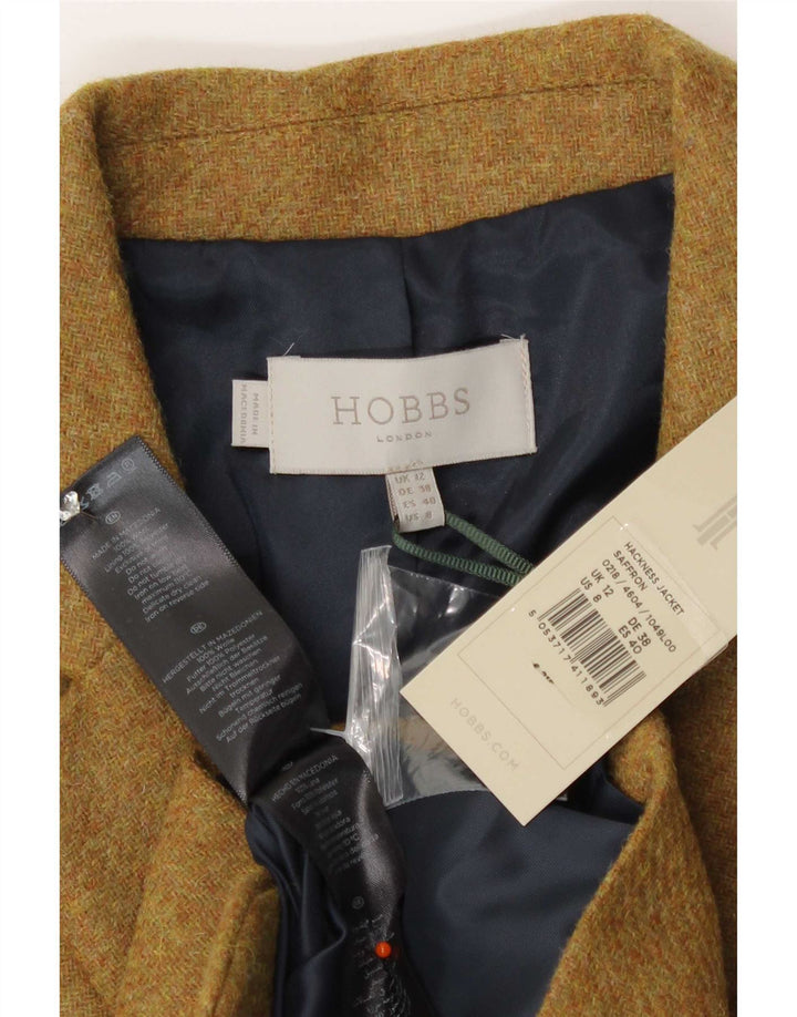 Hobbs Chaqueta Blazer de 2 Botones para Mujer Reino Unido 12 Lana Beige Mediana
