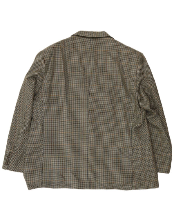 Marks & Spencer Chaqueta tipo blazer de 2 botones para hombre UK 46 XL Pata de gallo verde