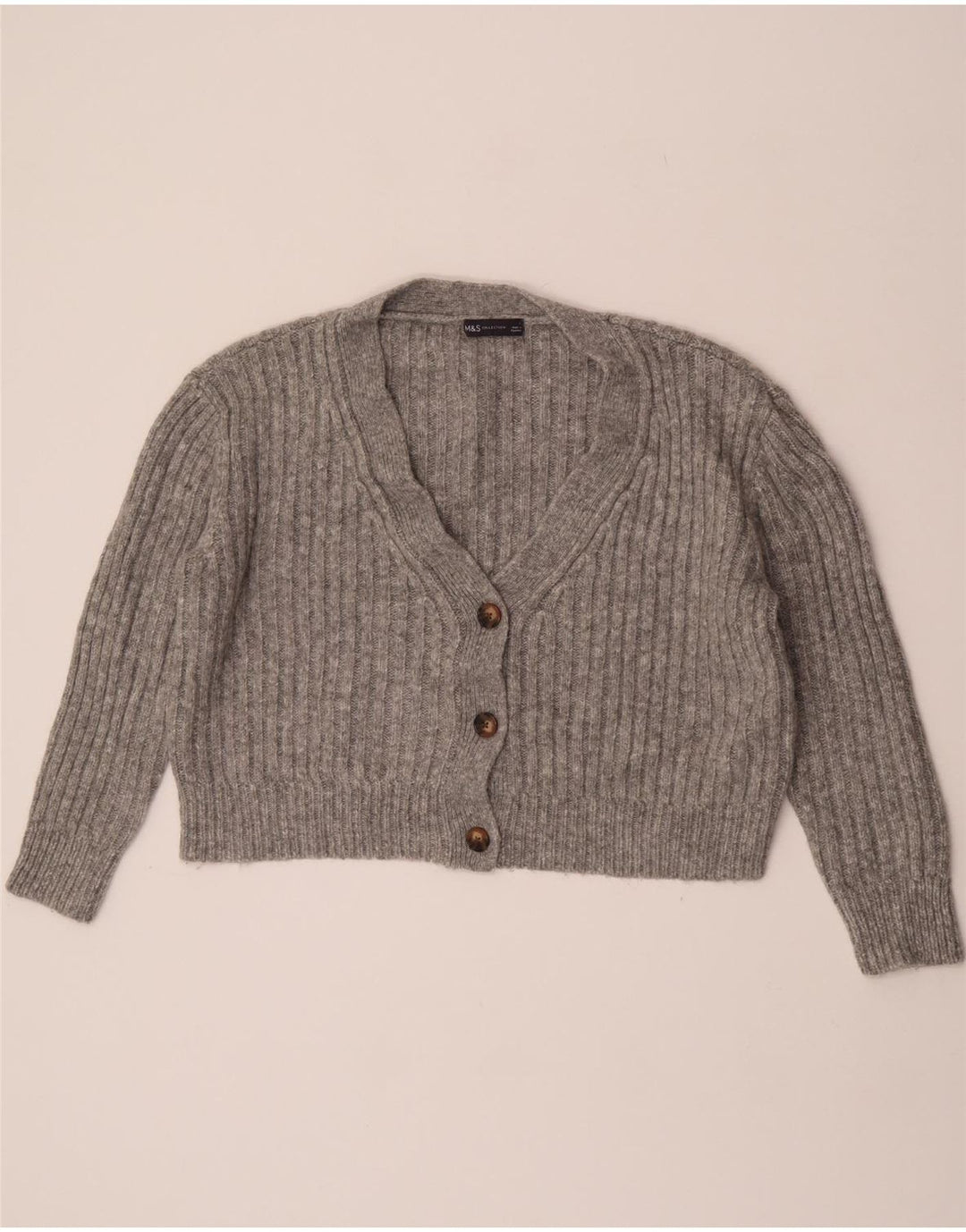 Marks & Spencer - Cárdigan extragrande para mujer, talla grande, color gris