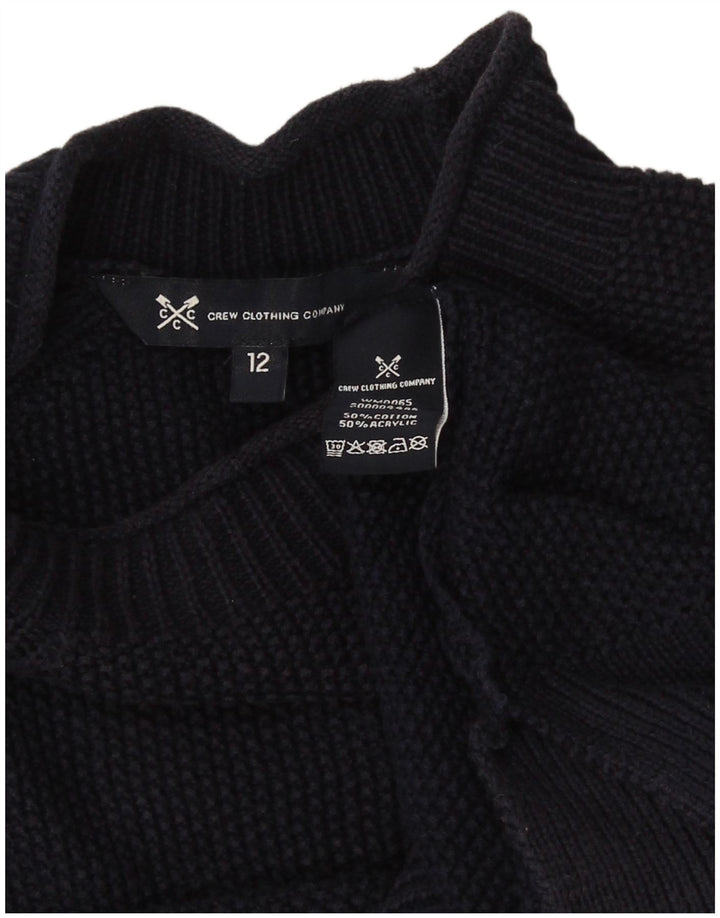 Crew Clothing - Jersey con cuello alto para mujer, talla 40, talla M, color azul marino