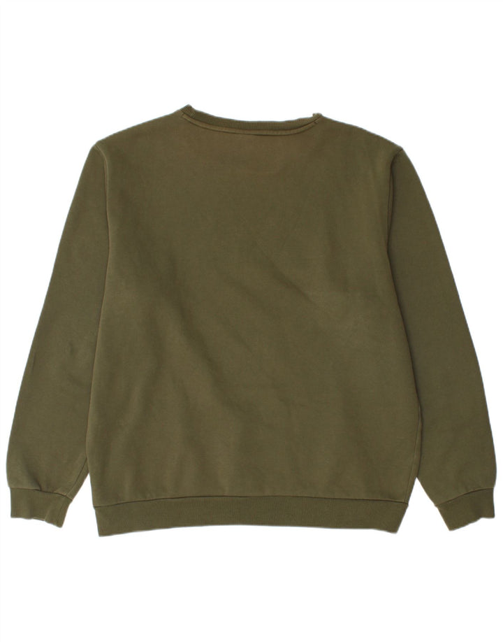PUMA Mens Graphic Sweatshirt Jumper Large Khaki Cotton