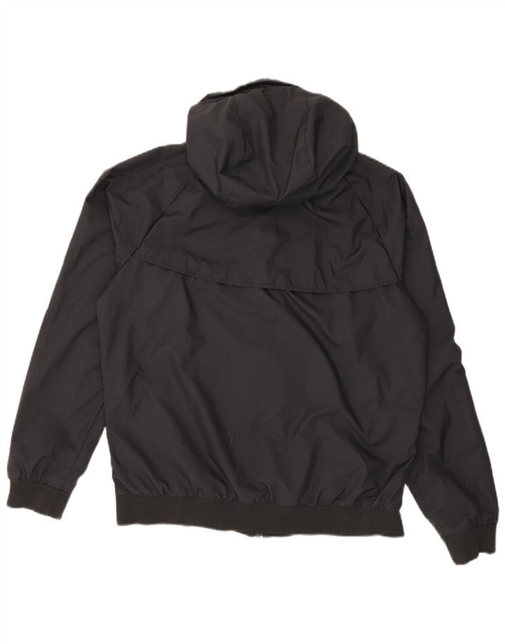 NIKE Chaqueta cortavientos con capucha para hombre UK 38 Mediano Negro Poliéster