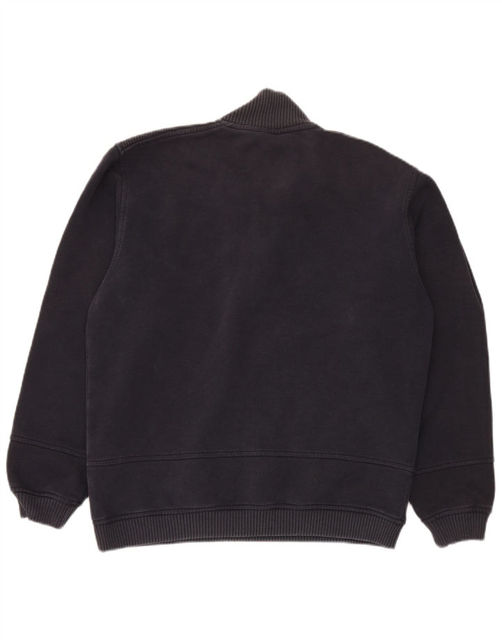 Champion Sudadera con cuello y cremallera para hombre, talla grande, azul marino