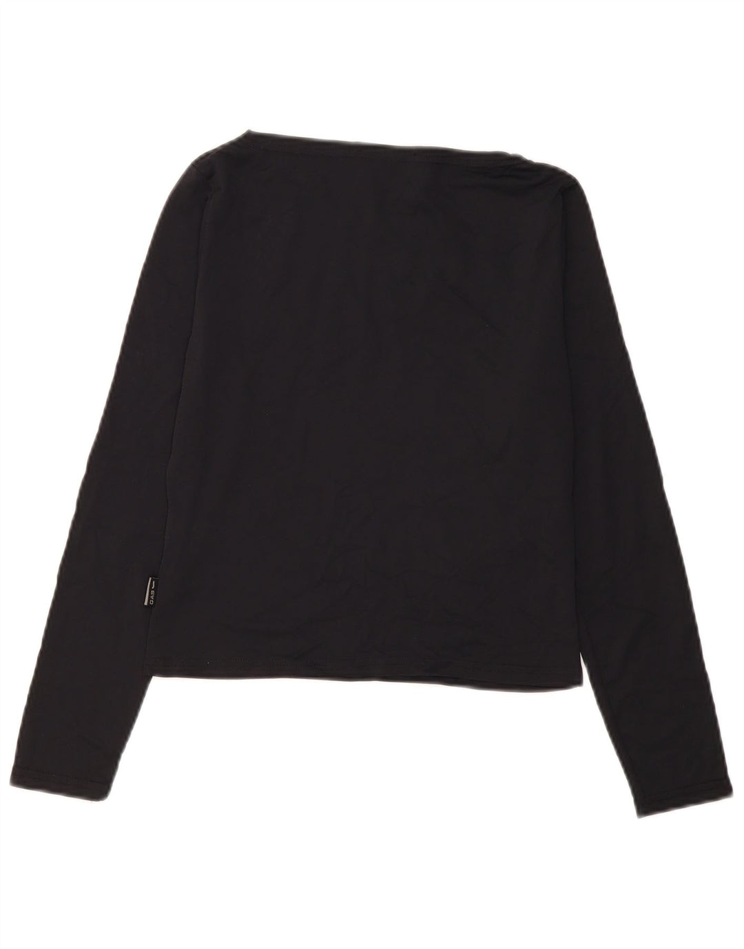 Gas - Top corto para mujer, manga larga, talla 40, talla pequeña, poliamida negra