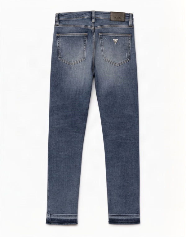 Guess Womens Distressed Slim Jeans W27 L28 Blue