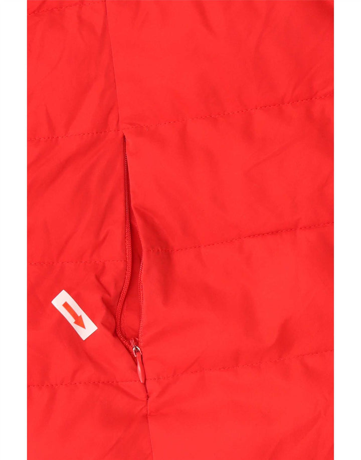 Superdry Abrigo acolchado con capucha para mujer Reino Unido 44 Poliéster rojo grande