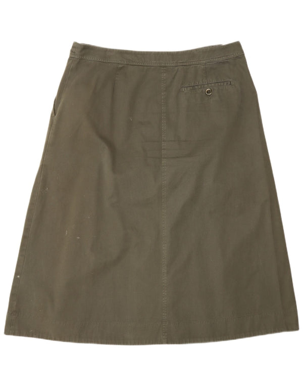 Toast Falda Midi Acampanada para Mujer W36 XL Algodón Caqui