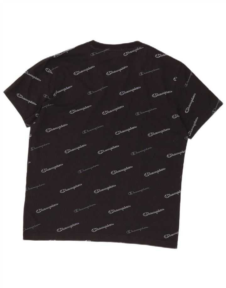 Champion Camiseta gráfica para hombre Top Small Black Cotton