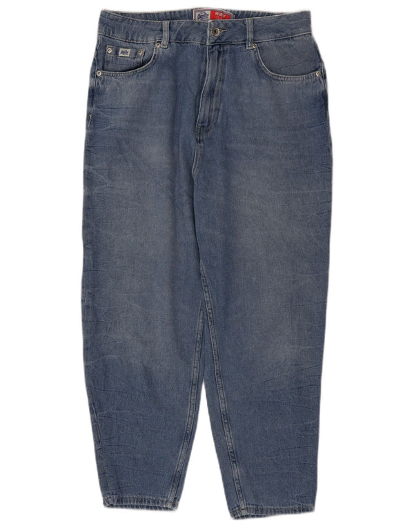 Superdry Vaqueros ajustados y cortos Ruby de cintura alta para mujer W30 L24 Algodón azul