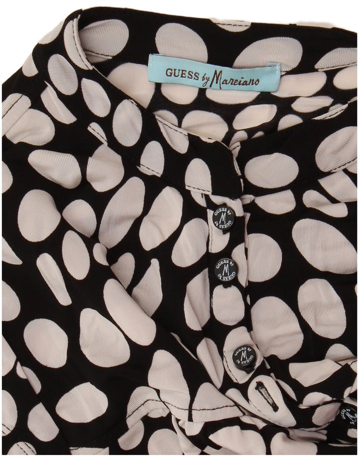 GUESS BY MARCIANO Vestido de cintura caída para mujer UK 12 Mediano Negro Manchado