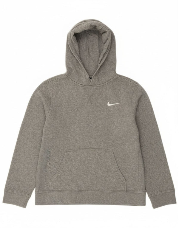Nike Jersey con capucha para niños de 10 a 11 años, color gris medio moteado