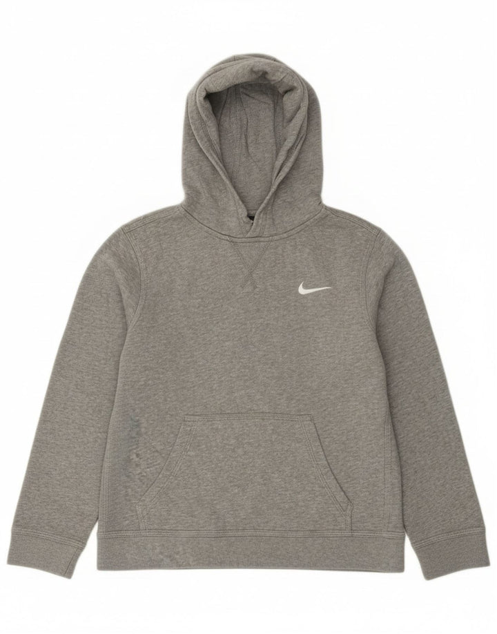Nike Jersey con capucha para niños de 10 a 11 años, color gris medio moteado