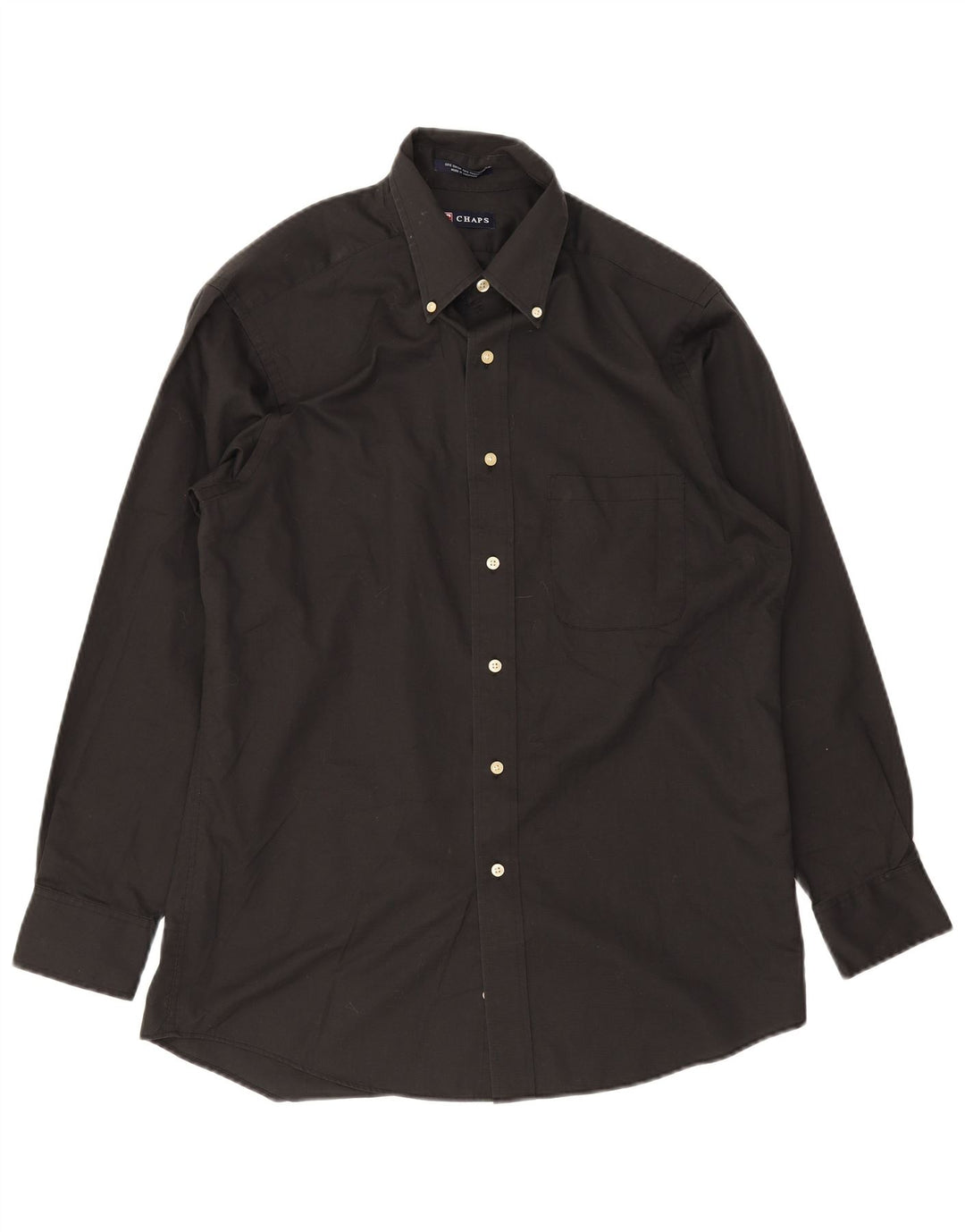 Chaps Camisa para hombre talla 15 1/2 mediana algodón negro