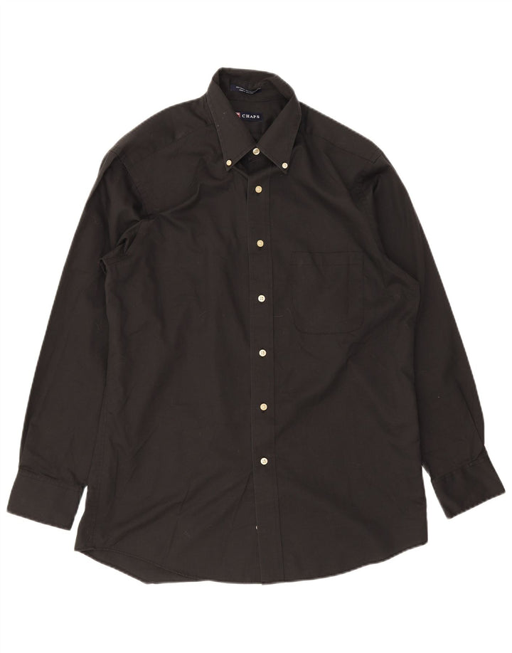 Chaps Camisa para hombre talla 15 1/2 mediana algodón negro