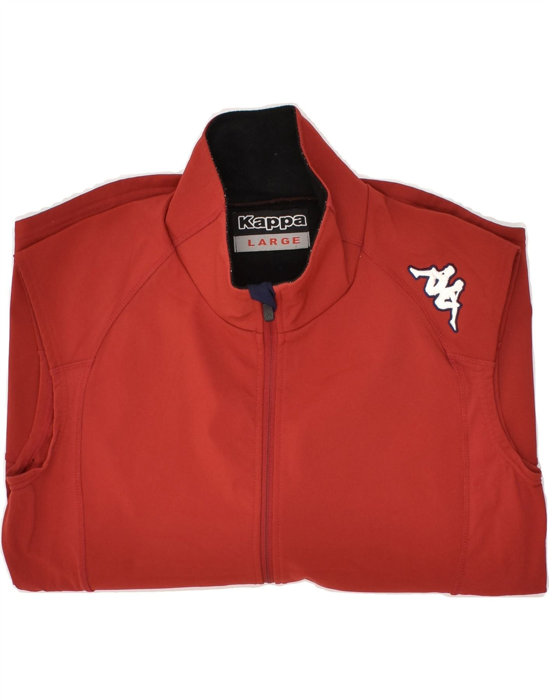 KAPPA Womens Sleeveless Tracksuit Top Jacket UK 16 Large Red Polyamide | Vintage Kappa | Thrift | Second-Hand Kappa | Used Clothing | Messina Hembry 