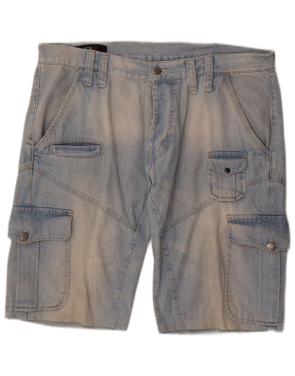 Iceberg Pantalones cortos vaqueros cargo para hombre W36 Algodón azul grande