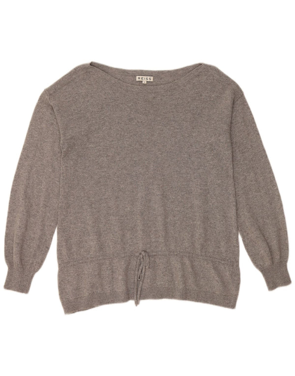 Jersey REISS para mujer con cuello barco UK 44 Viscosa gris medio