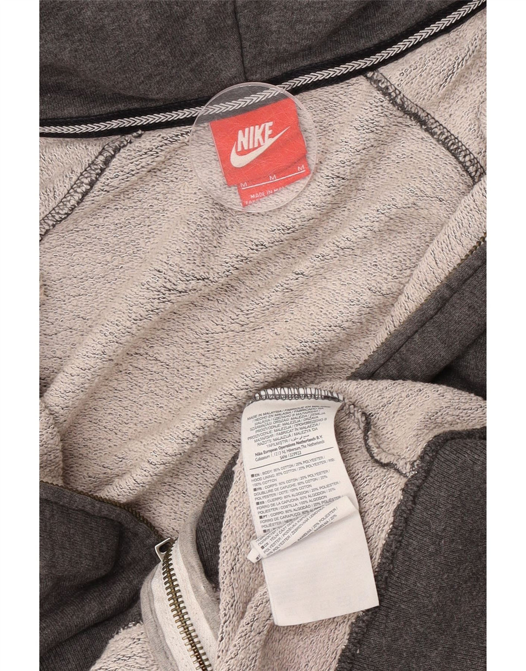 Nike Sudadera con capucha y cremallera para mujer Reino Unido 14 Algodón gris medio