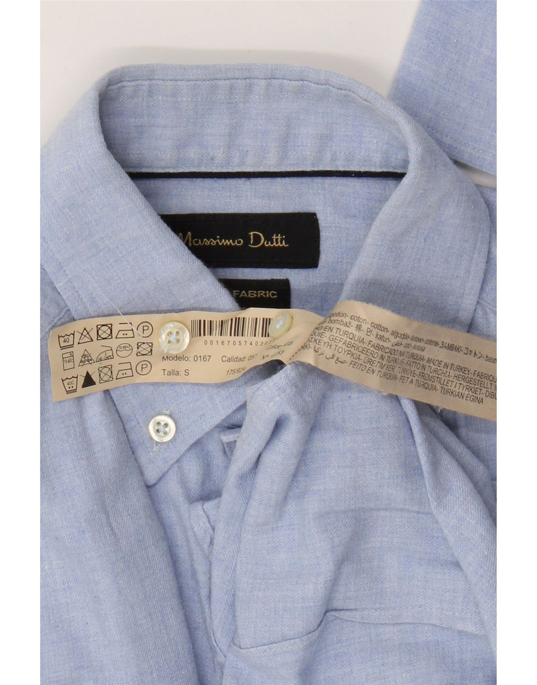 Camisa Massimo Dutti Hombre Small Azul Algodón