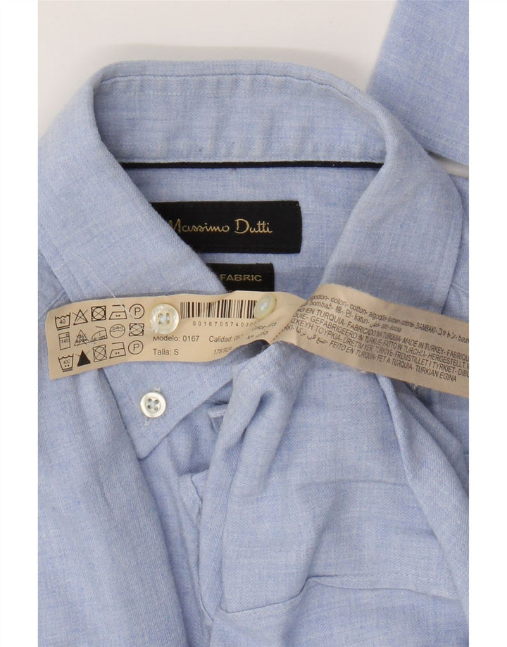 Camisa Massimo Dutti Hombre Small Azul Algodón