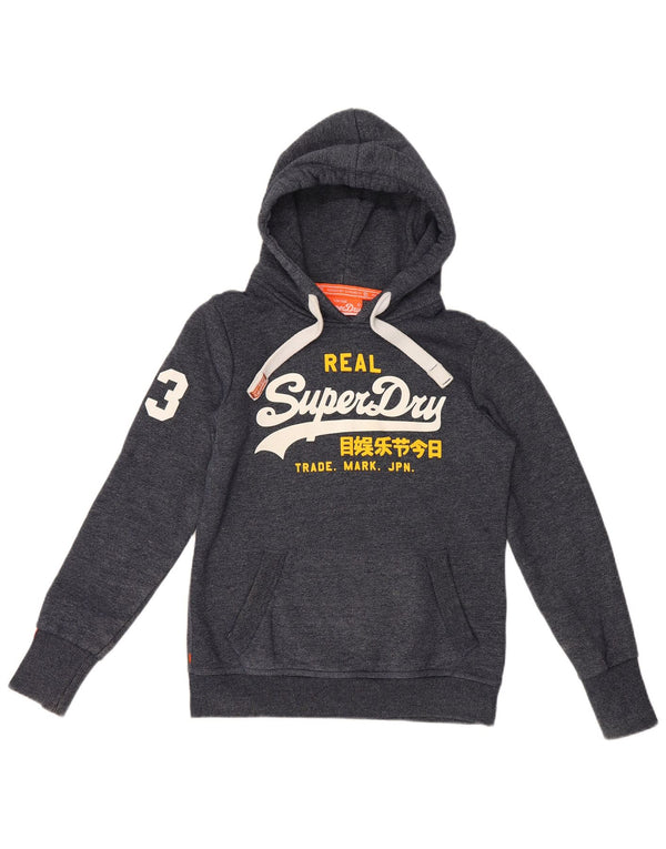 Superdry Hombre Sudadera Con Capucha Gráfica Jersey De Algodón Azul Marino Mediano
