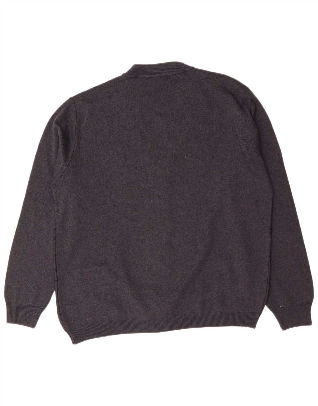 RODES Suéter tipo cárdigan para hombre de lana a cuadros gris grande