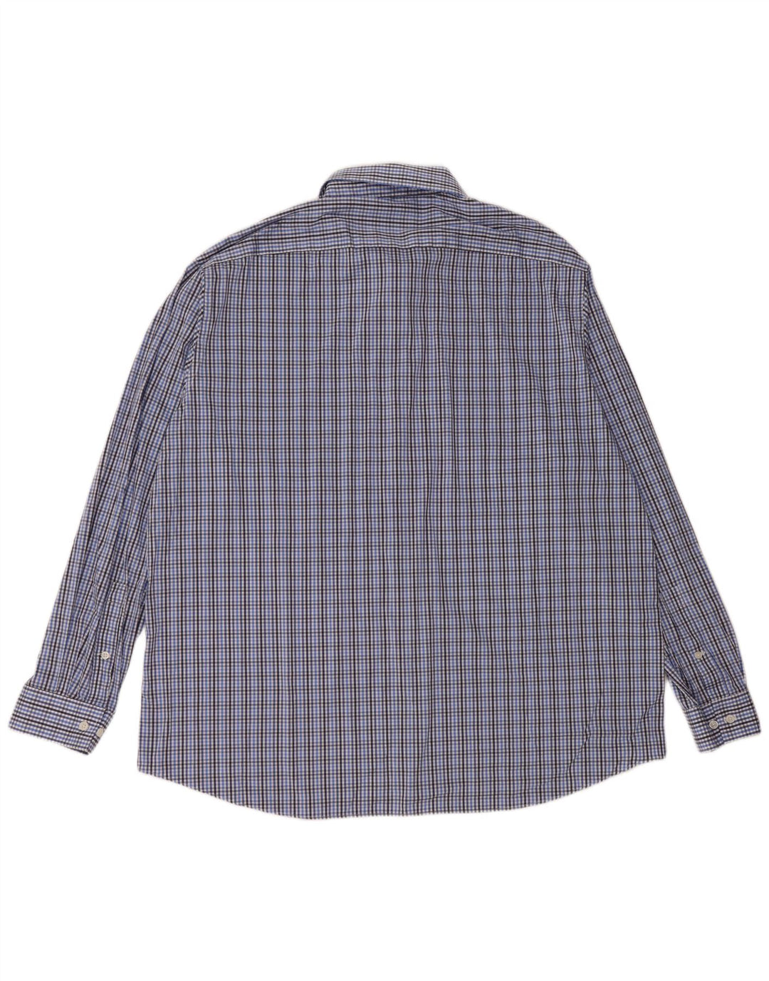 MICHAEL KORS Camisa ajustada para hombre talla 18 1/2 2XL Algodón a cuadros azul