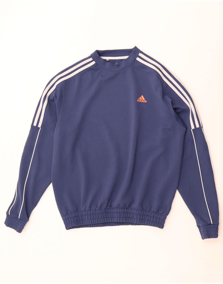 Adidas Hombre Sudadera Jumper Azul Medio Colorblock Poliéster