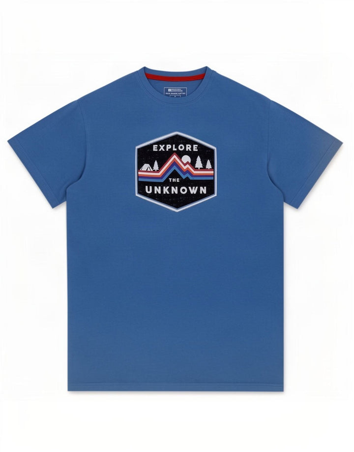 Camiseta estampada para hombre de Mountain Warehouse Top de algodón azul medio