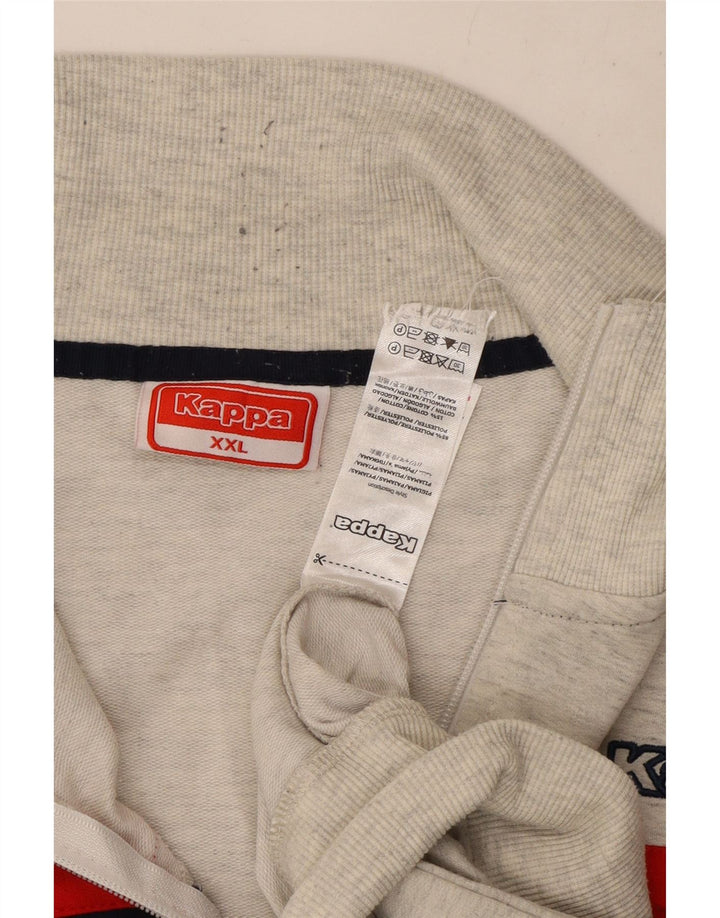 Kappa Hombre Chándal Top Chaqueta 2XL Gris Colorblock Poliéster