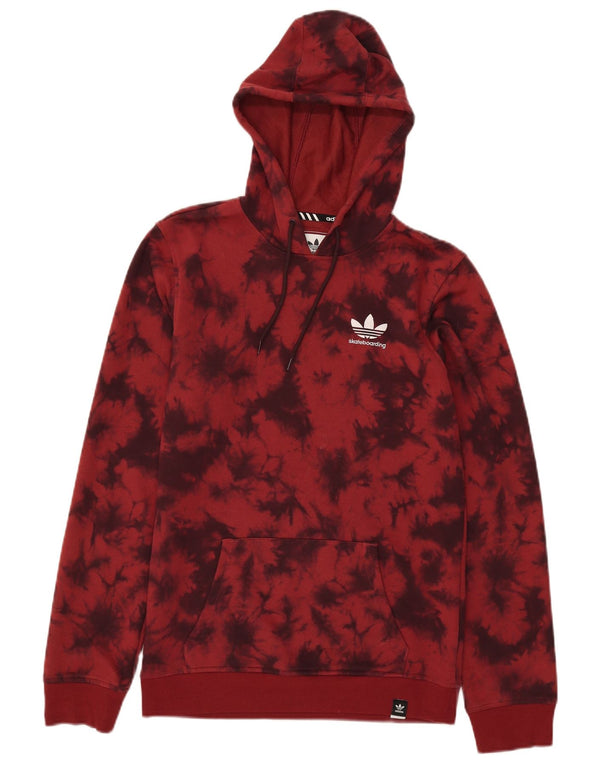 Adidas Hombre Climalite Sudadera con capucha Jumper XS Rojo Tie Dye Algodón