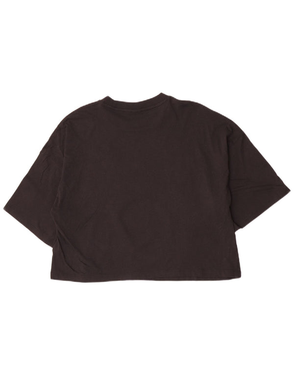 Puma - Camiseta corta para mujer, talla 40, talla grande, algodón negro