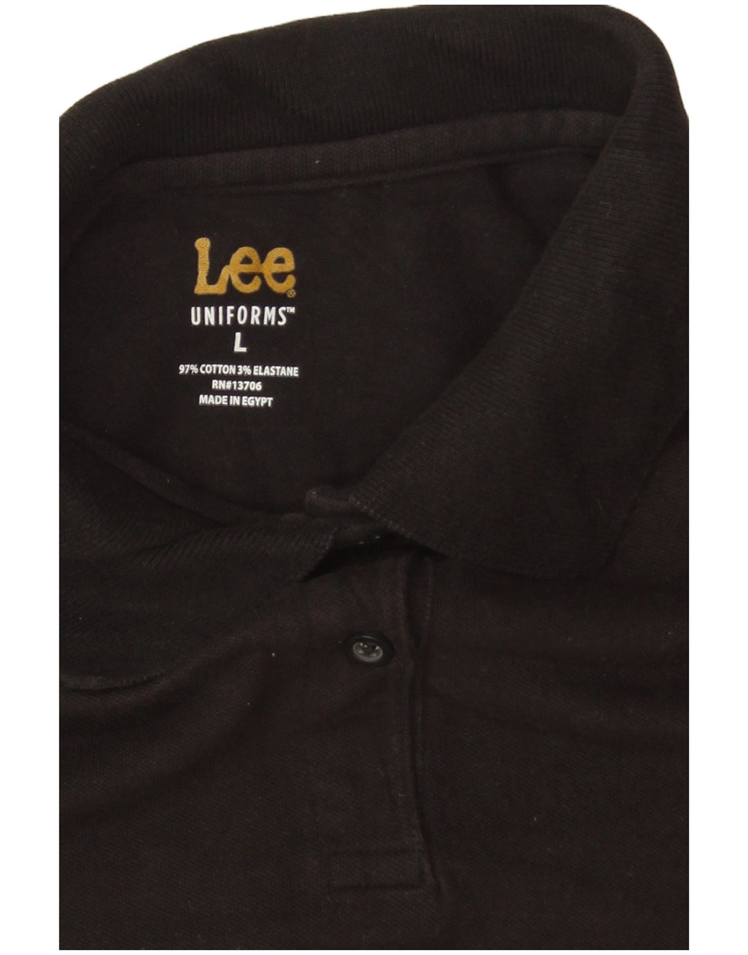 LEE Polo para niña 13-14 años Grande Negro Algodón