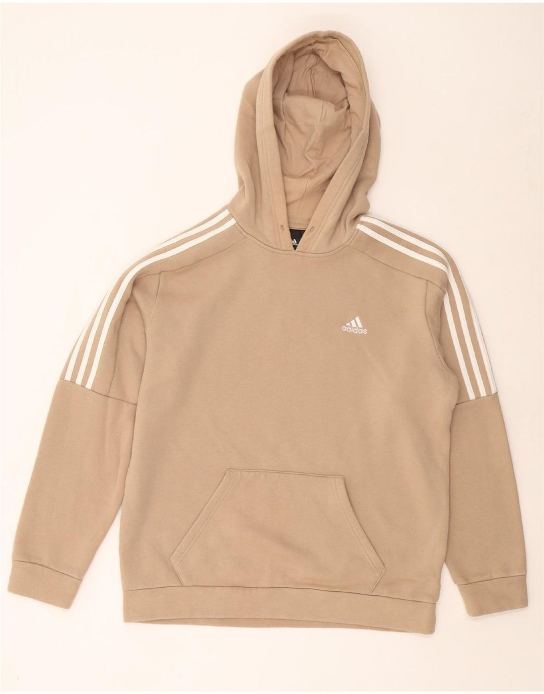 ADIDAS Hombre Sudadera con capucha Jumper Algodón Beige Medio