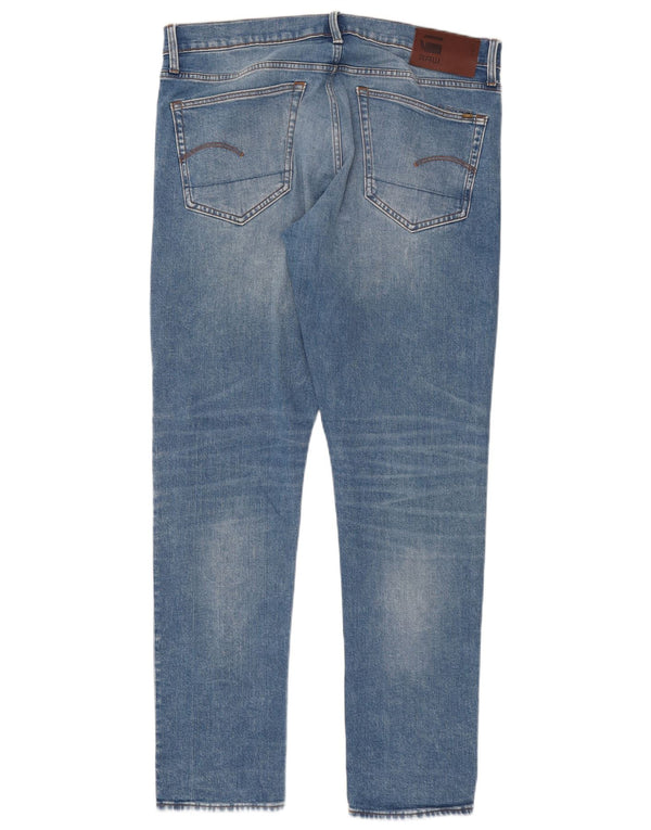 G-Star Hombre 3301 Vaqueros Cónicos Rectos W35 L34 Algodón Azul