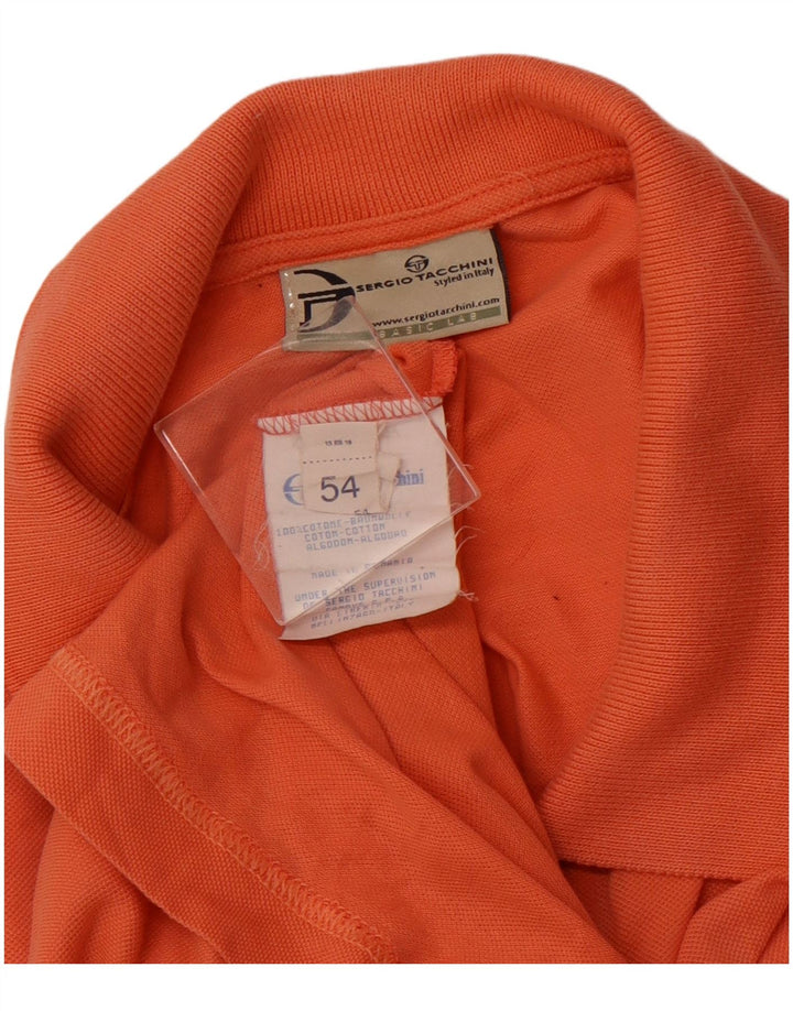SERGIO TACCHINI Polo para hombre IT 54 XL Algodón naranja