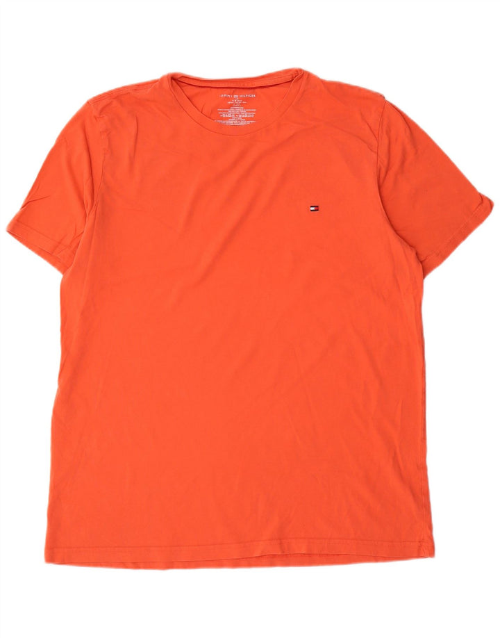 Tommy Hilfiger - Camiseta para hombre, talla grande, color naranja, algodón
