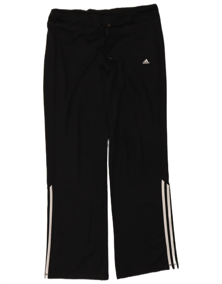 Adidas Mujer Climalite Chándal Pantalones UK 16/18 Grande Negro Poliéster