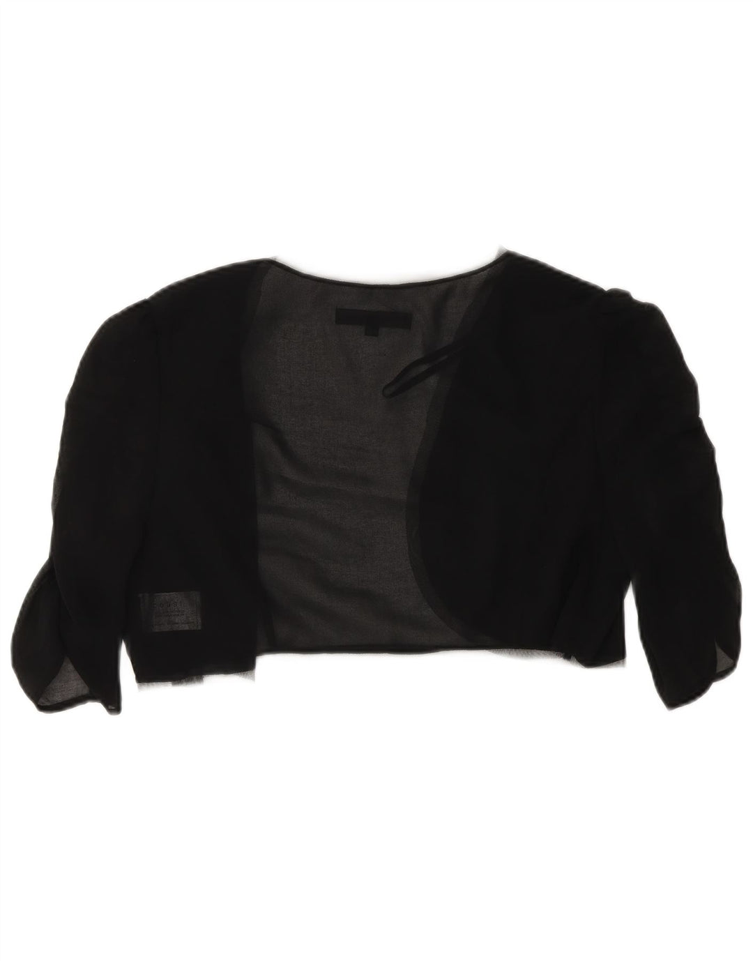 Coast Top Bolero transparente de manga 3/4 para mujer UK 44 Poliéster negro mediano
