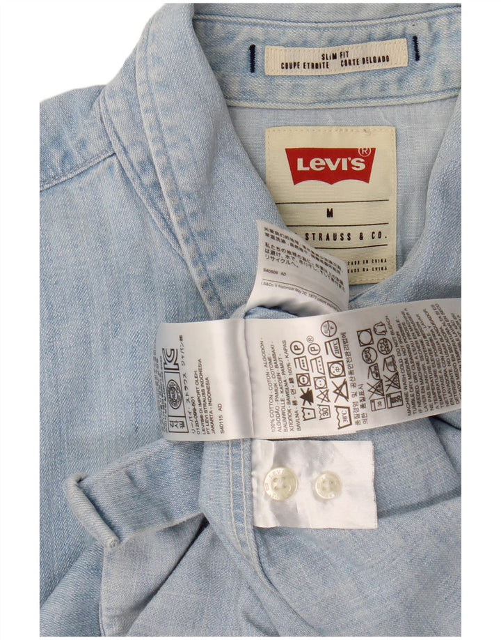 LEVI'S Camisa vaquera slim fit de algodón azul medio