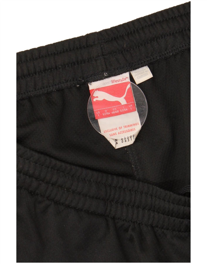 PUMA Pantalones de chándal para hombre, talla grande, color negro, poliéster