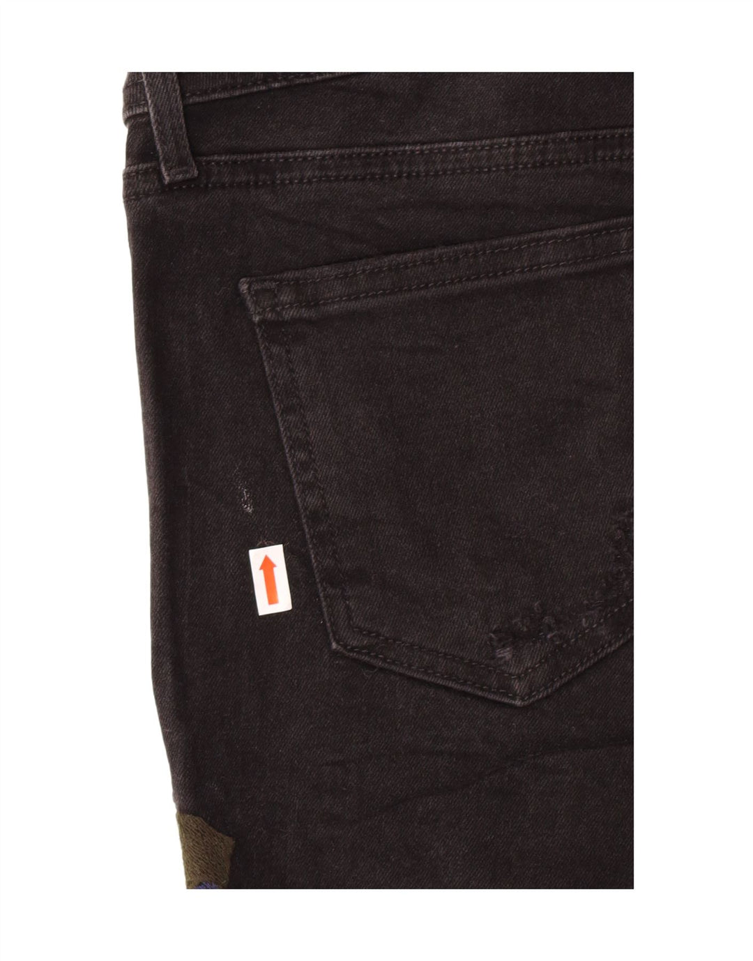 Zara Shorts De Mezclilla Gráficos Para Mujer EU 38 Small W28 Negro Floral Bohemio