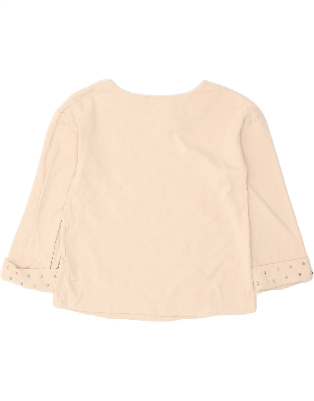 MASSIMO DUTTI Womens Top 3/4 Sleeve UK 6 XS Off White Cotton | Vintage Massimo Dutti | Thrift | Second-Hand Massimo Dutti | Used Clothing | Messina Hembry 