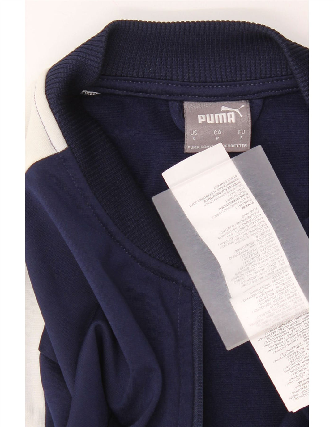 Puma Hombre Chándal Top Chaqueta Pequeña Azul Marino Colorblock Poliéster