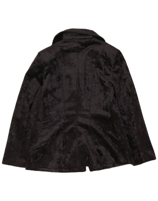 Sportstaff Chaqueta tipo blazer con doble botonadura para mujer UK 44 Grande Poliéster negro