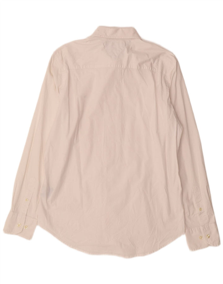 TOMMY HILFIGER Camisa Custom Fit para hombre Algodón blanco mediano