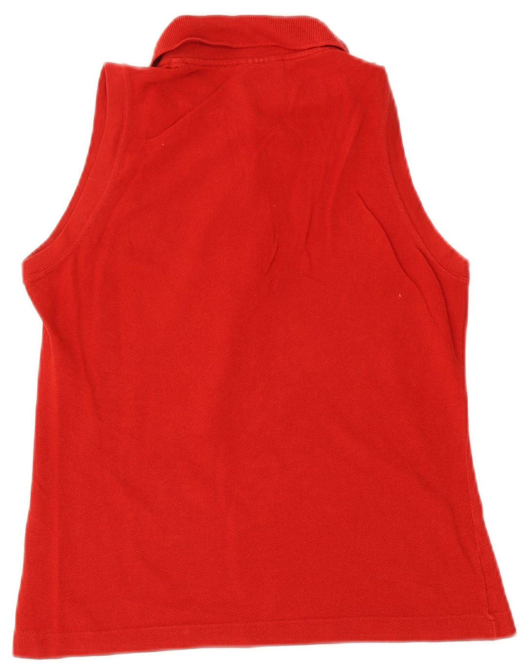 Polo Lacoste Sin Mangas Para Mujer Talla 38 Algodón Rojo Mediano