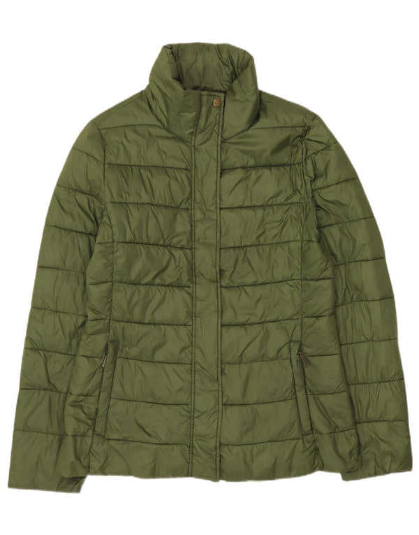 Barbour Chaqueta acolchada extragrande para mujer UK 10 Small Caqui Poliéster